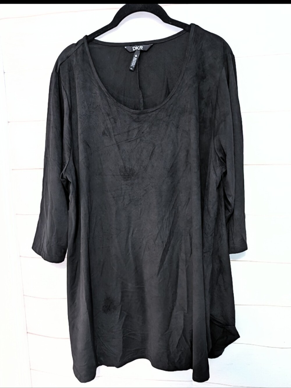 EUC DKR Faux Suede Tunic Top Size 2X